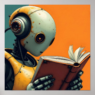 Reading Robot Poster