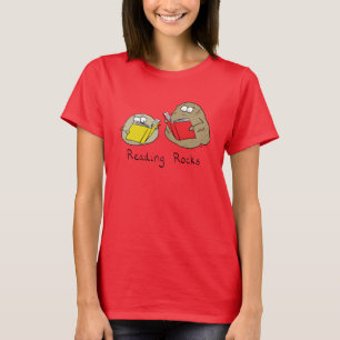 Reading Rocks Drôle Livre T-Shirt Femme