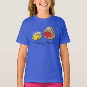 Reading Rocks Funny Book T-shirt de fille pour enf