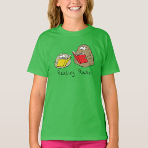 Reading Rocks Funny Book T-shirt de fille pour enf