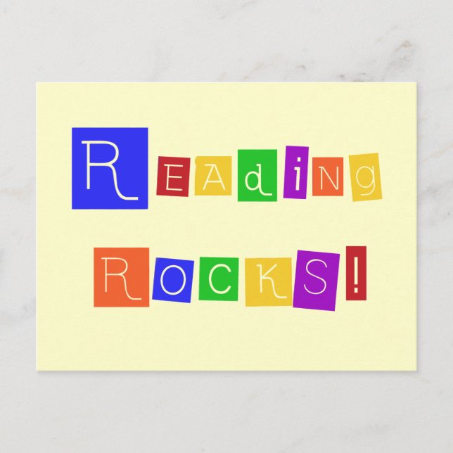 Reading Rocks Tshirts und Geschenke Postkarte (Vorderseite)