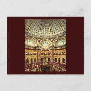 Reading Room Library of Congress Washington Postkarte
