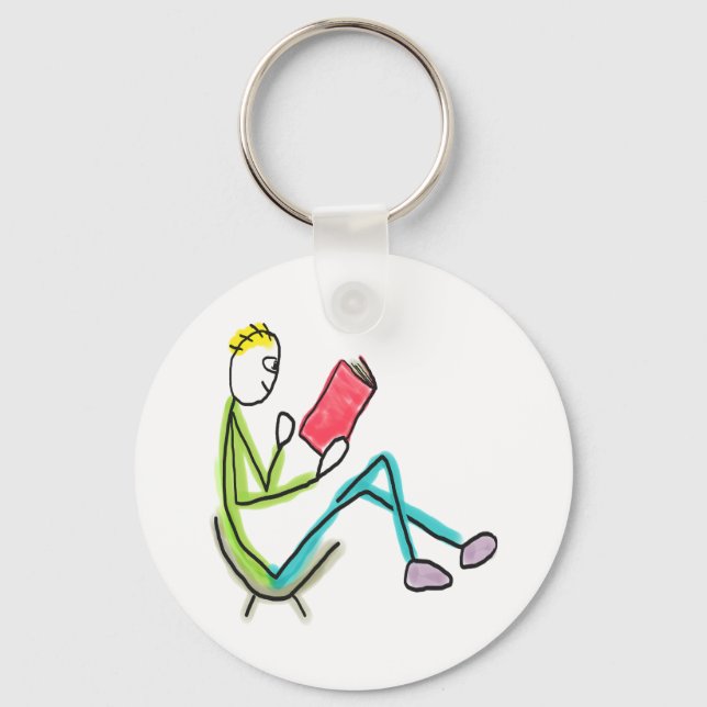 Reading Stickman Schlüsselanhänger (Vorderseite)