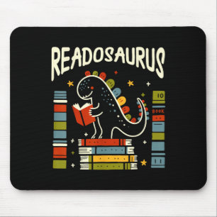 Readosaurus Funny Dinosaur Buch Reading Lover Men Mousepad