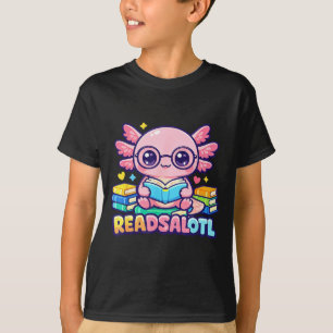 Readsalotl süßer Axolotl Bücherwurm T-Shirt