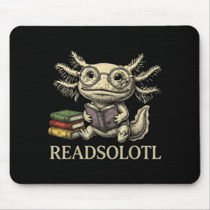 Readsolotl Vintage Axolotl Buchliebhaber lustig Le Mousepad