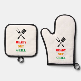 Ready, set, grill  ofenhandschuh & Topflappen-Set