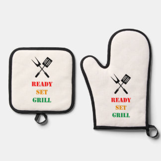 Ready, set, grill  ofenhandschuh & Topflappen-Set