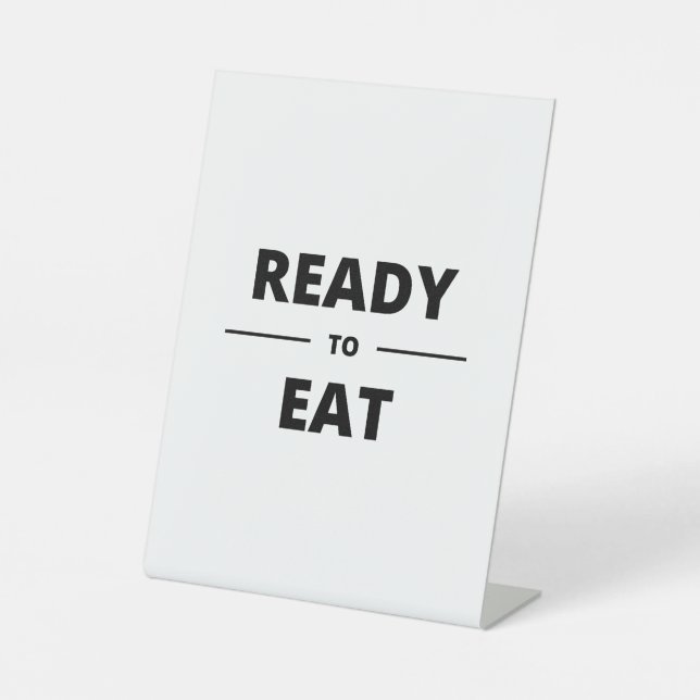 READY TO EAT SOCKELSCHILD (Vorderseite)
