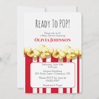 Ready To POP! Baby Shower Invitation Einladung