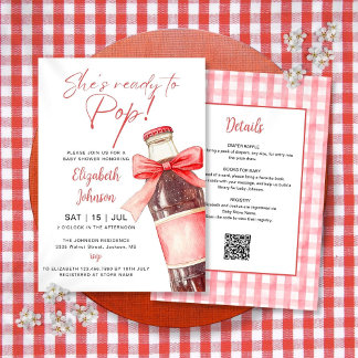 Ready To Pop Soda Bottle Baby Shower All In One Einladung