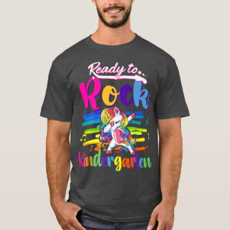 Ready To Rock Kindergarten Unicorn Back To School T-Shirt