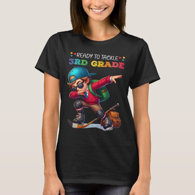 Ready To Tackle 3rd Grade First Day Of School Ice  T-Shirt (Vorderseite)