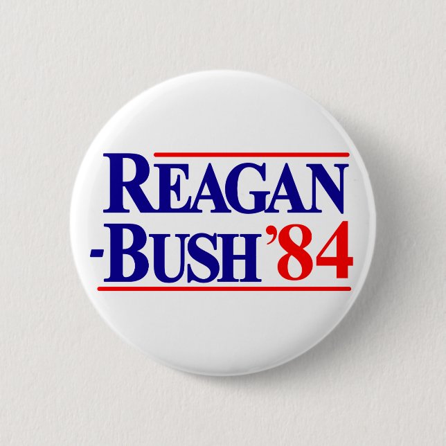 Reagan Bush 84 Button (Vorderseite)
