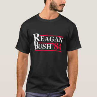 Reagan Bush '84 Retro-Logo Red White Blue Wahl T-Shirt
