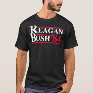 Reagan Bush &x27;84 Retro-Logo Red White Blue Elec T-Shirt