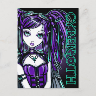 Reagan Cyber Goth Radioactive Fairy Art Postcard Postkarte