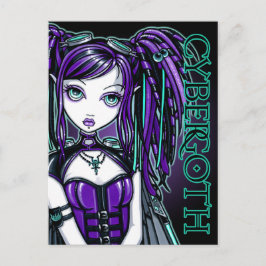 Reagan Cyber Goth Radioactive Fairy Art Postcard Postkarte
