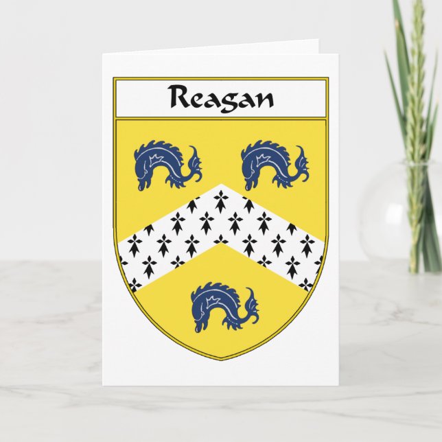 Reagan-Wappen/Familienwappen Feiertagskarte (Vorderseite)