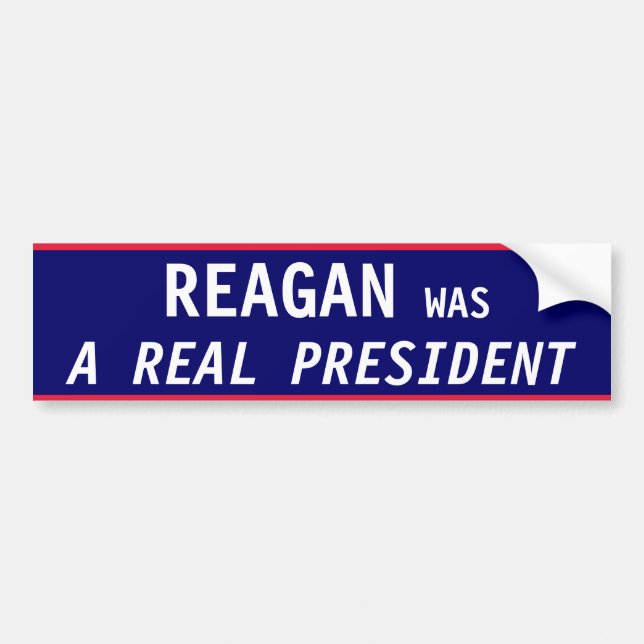 Reagan-WIRKLICHER Präsident Autoaufkleber (Vorne)