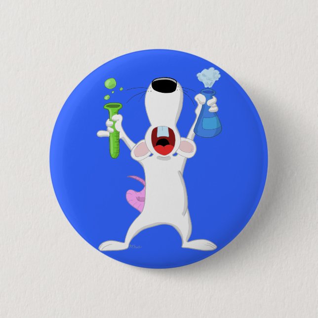 Reagenzglas-Labrador-Ratten-Knopf Button (Vorderseite)