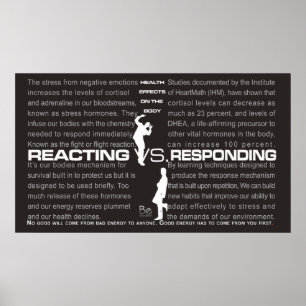 Reagieren GEGEN reagierenplakat Poster