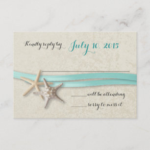 Reaktion von Starfish und Ribbon Beach RSVP Karte