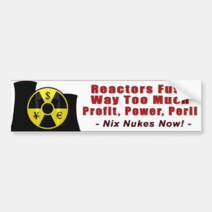 Reaktoren fixieren zu viel Gewinn/Power/Gefahr Autoaufkleber