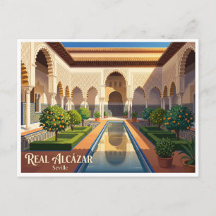 Real Alcázar von Sevilla Spanien Postkarte