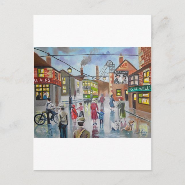 Real Ales Pub Ölgemälde Gordon Bruce Postkarte (Vorderseite)