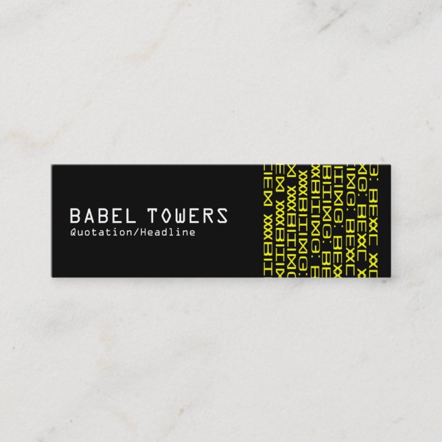 Real Alien Writing Mini Visitenkarte (Vorderseite)