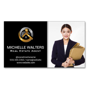 Real Anwesen Agent   Benutzerdefinierter Agent Pic Magnetische Visitenkarte