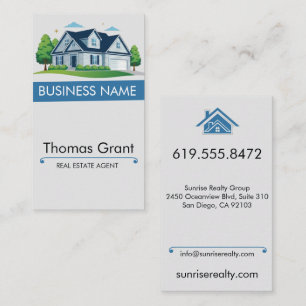 Real Anwesen Agent Business Card Moderne, vertikal Visitenkarte