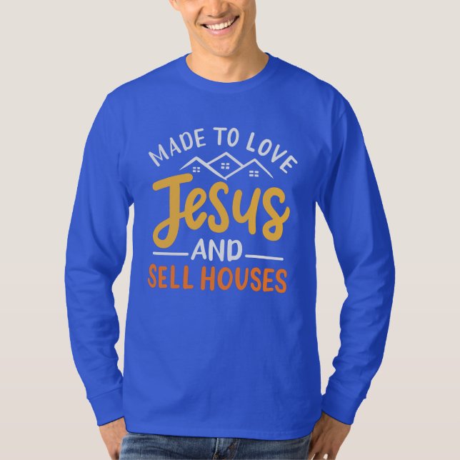 Real Anwesen Agent Christlich Realtor Novelty T-Shirt (Vorderseite)