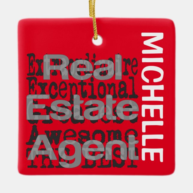 Real Anwesen Agent Extraordinaire CUSTOM Keramikornament (Vorderseite)