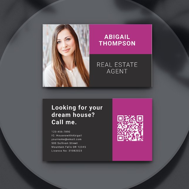 Real Anwesen Agent Foto QR-Code Visitenkarte (Your business card is like a mini billboard for your brand.)
