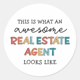 Real Anwesen Agent Funny Phantastisch Realtor Gesc Runder Aufkleber