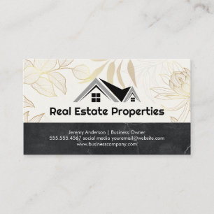 Real Anwesen Agent   Gold-Blume Visitenkarte