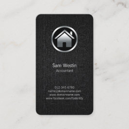 Real Anwesen Agent House Black Grunge Business Car Visitenkarte