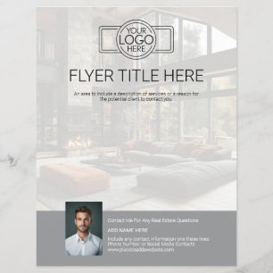 Real Anwesen Agent Intro Flyer mit Logos und Foto