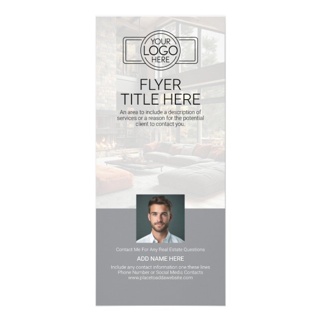Real Anwesen Agent Intro Flyer mit Logos und Foto Werbekarte (Vorne)