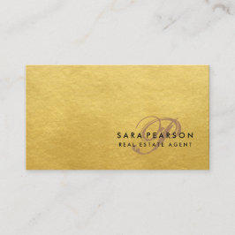 Real Anwesen Agent Investition Elegante Gold Textu Visitenkarte