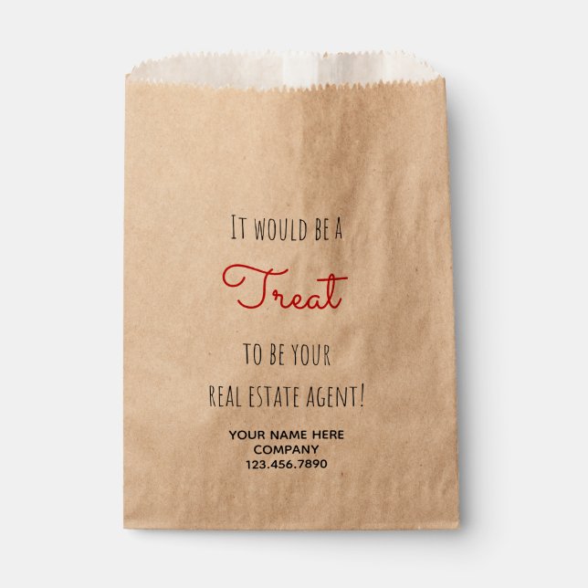 Real Anwesen Agent Leckerei Geschenktütchen (Vorderseite)