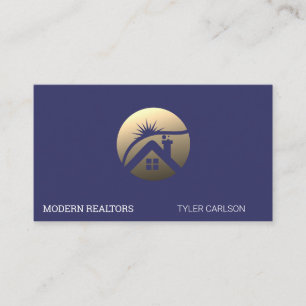 Real Anwesen Agent   Logo für das Gebäude von Immo Visitenkarte