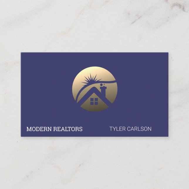 Real Anwesen Agent | Logo für das Gebäude von Immo Visitenkarte (Vorderseite)