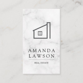 Real Anwesen Agent | Marmor | Zuhause-Symbol Terminkarte