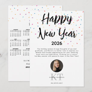 Real Anwesen Agent Neujahr 2026 Kalender Feiertagskarte