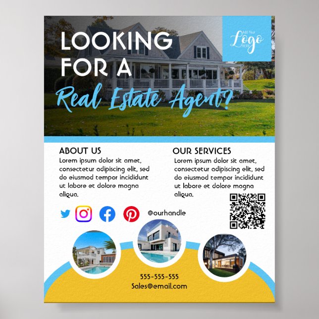 Real Anwesen Agent Offenes Haus zu verkaufen Flieg Poster (Vorne)