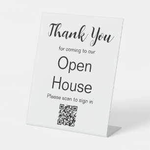 Real Anwesen Agent Open House QR-Code-Anmeldung Sockelschild