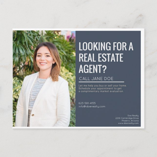 Real Anwesen Agent Postcard Werbeaktion Postkarte (Vorderseite)